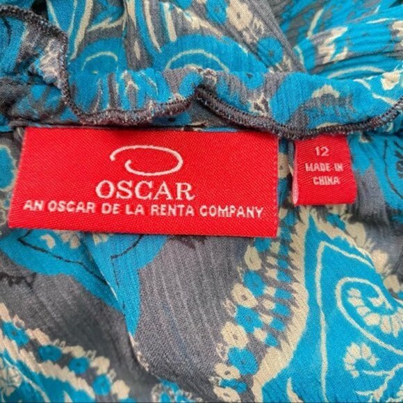 Oscar‎ De LA Renta Blouse Women Size 12 - Picture 7 of 7